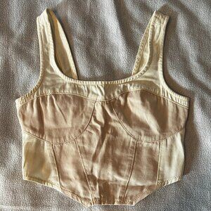 Japna - Corset Style Crop Top / Size Small